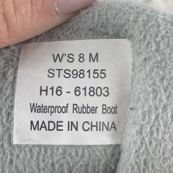 Sperry Saltwater Duck Boots Womens Size 8 Gray Waterproof Rubber Zip STS98155 - Picture 3 of 10